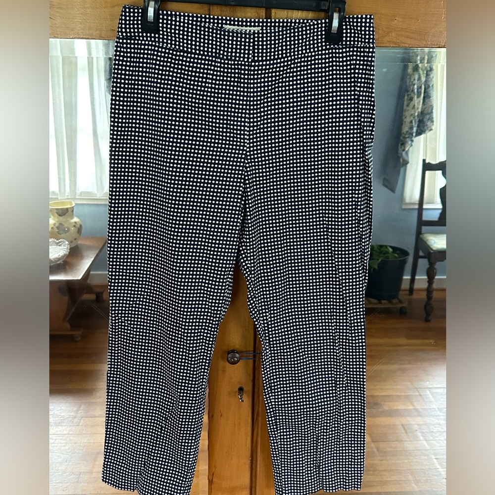 Talbot’s ankle length pants - blue with white dots   Size 8.